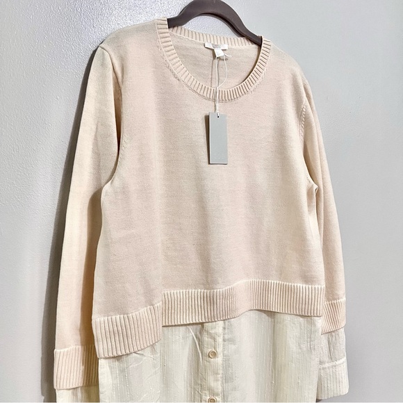 NWT COS Beige Sweater and White Button Down Duo MSRP $125 - Picture 4 of 8